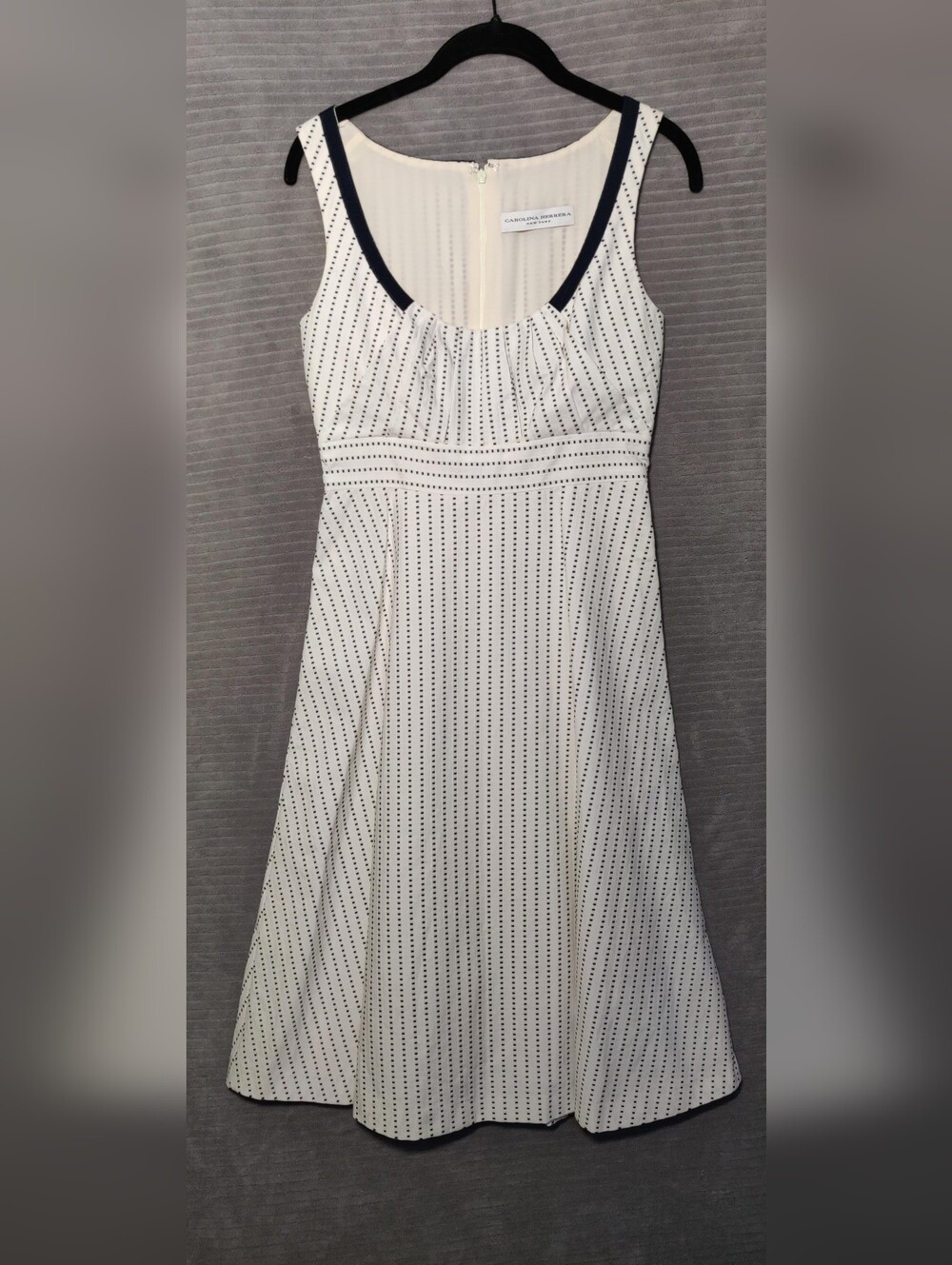 Carolina Herrera White Polka Dot Dress